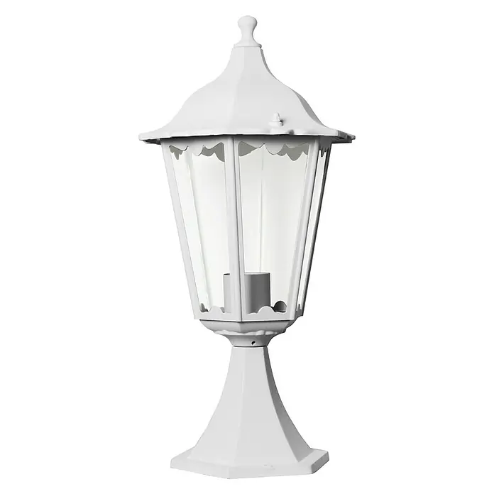 Luceco Praga Sobremuro exterior - 100 W, L x An x Al: 22,4 x 22,4 x 47 cm, Blanco, IP44