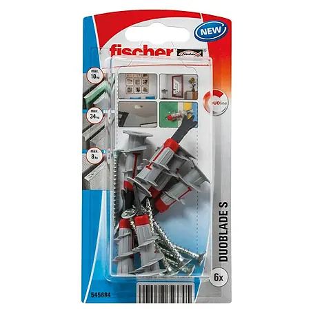 Fischer Duoblade Set de tacos para cartón yeso S con tornillos