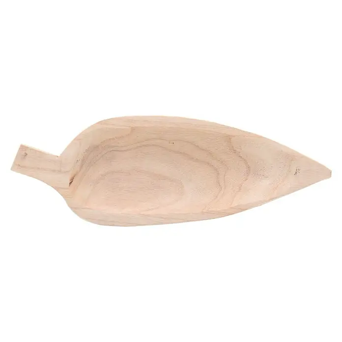 Holzschale Blattform - S, Holz