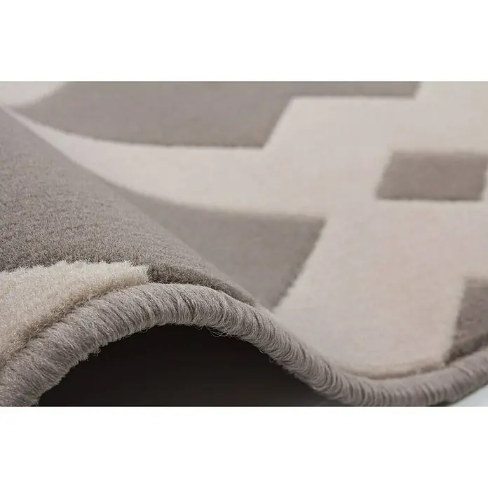 Kayoom Kurzflorteppich Now - Braun/Taupe, 150 x 80 cm, 100 % Polypropylen - Detailaufnahme
