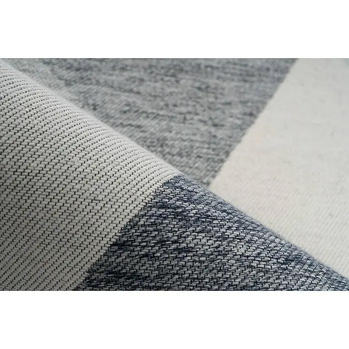 Kayoom Flachgewebeteppich Yoga - Grau/Elfenbein, 150 x 80 cm, 100 % Polyester - Detailaufnahme