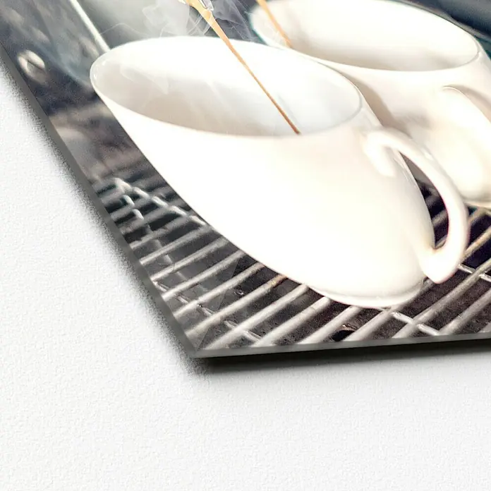 ProArt Glasbild Tassen - Café III, B x H: 20 x 20 cm - Detailaufnahme