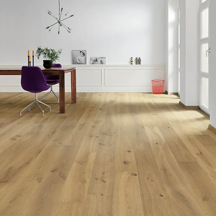 Living by Haro Fertigparkett Eiche Smoked Pure Strukturiert Naturöl - 2.200 x 180 x 12 mm, Landhausdiele - Stimmungsaufnahme