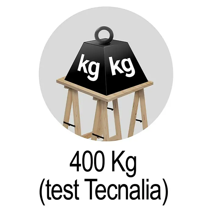 Astigarraga Caballete plegable de madera plegable - Peso máximo admitido: 400 kg con 2 caballetes de madera, Altura: 75 cm, Pino