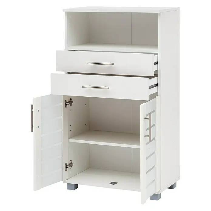 Schildmeyer Niko Highboard - 60 x 32,6 x 110,5 cm, Perlweiß - Detailaufnahme