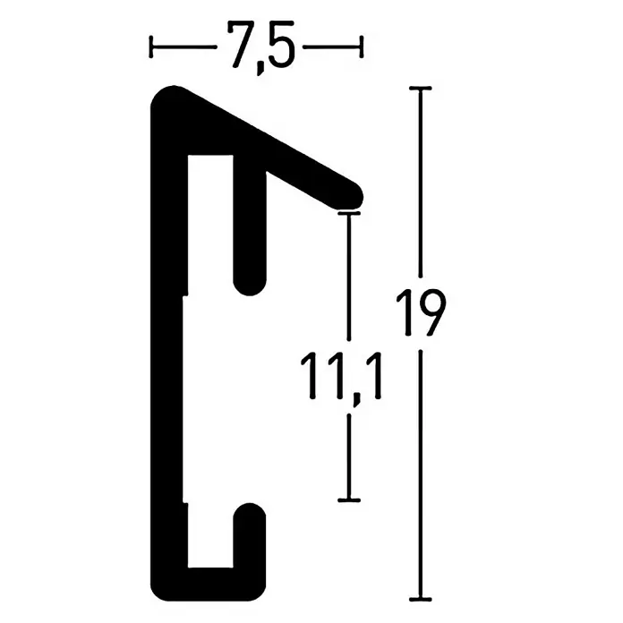 Nielsen Bilderrahmen Pixel - Gold, 20 x 15 cm, Aluminium - Skizze