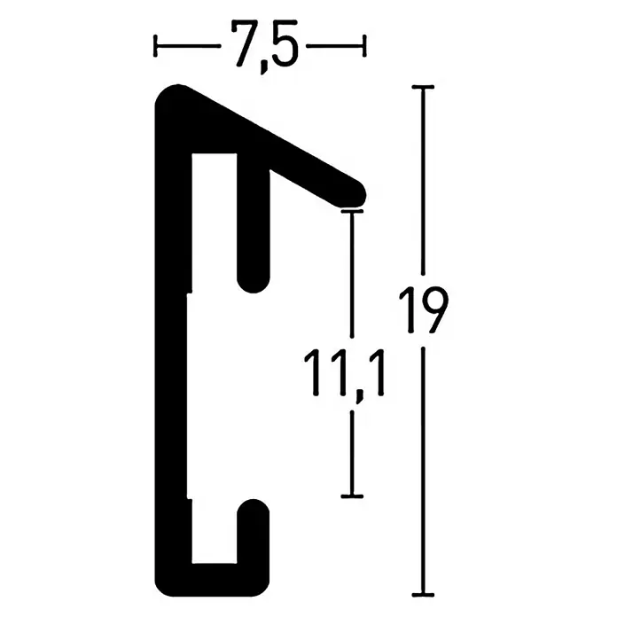 Nielsen Bilderrahmen Pixel - Gold, 60 x 40 cm, Aluminium - Skizze