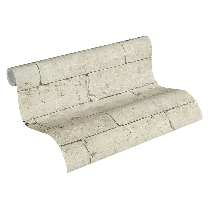 Lutèce Authentic Walls 2 Vliestapete - Grau, Steinoptik, 10,05 x 0,53 m - Ansicht von oben