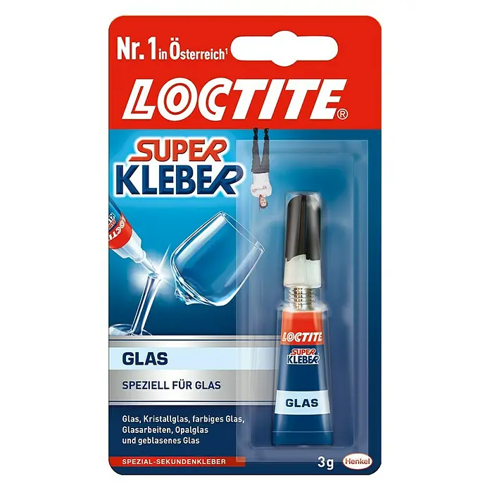Loctite Spezial-Sekundenkleber Glas - 3 g, Tube, Flüssig