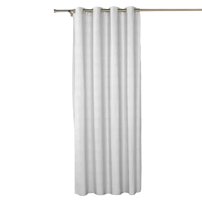 Visillo para ventana Plumeti - 140 x 270 cm, 91% poliéster y  9% lino, Blanco