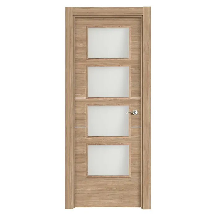 Puerta acristalada Roble Urban vidriera 200 - 62,5 x 203 cm, Izquierda, Roble claro, Macizo, Vidriera