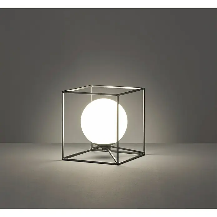 Trio Lighting Lámpara de sobremesa Gabbia - 40 W, L x An x Al: 20 x 20 x 22 cm, Negro, E14