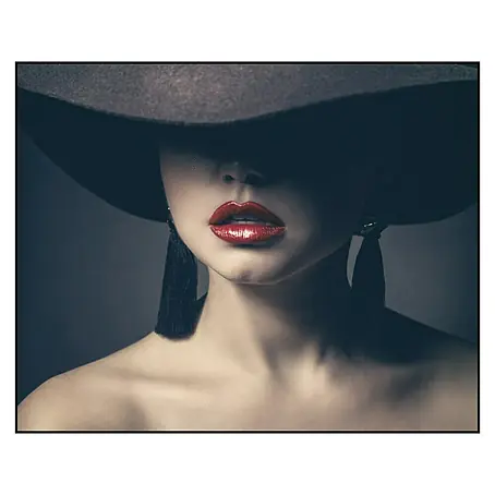 Cuadro de vidrio Red lips