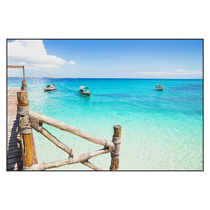 Cuadro de vidrio Boats - Barquitos, An x Al: 90 x 60 cm
