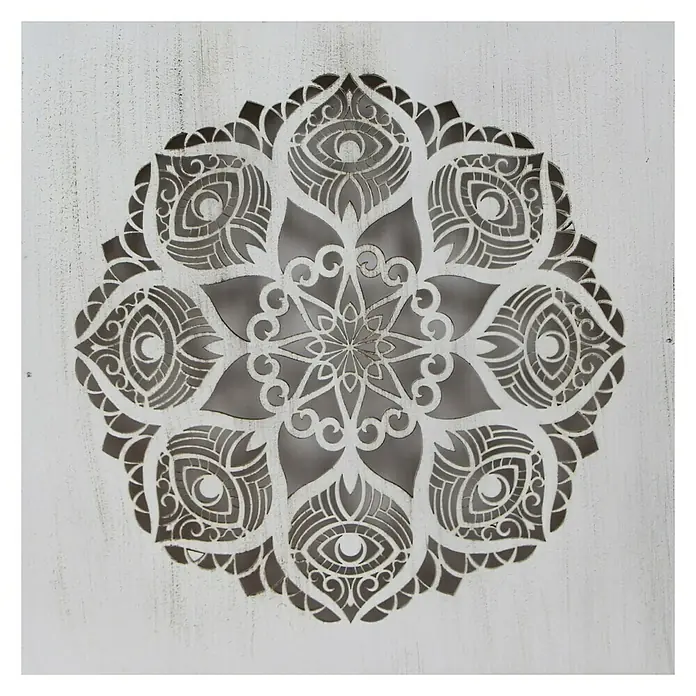 Cuadro de madera Mándala 125 - Mosaico, An x Al: 50 x 50 cm