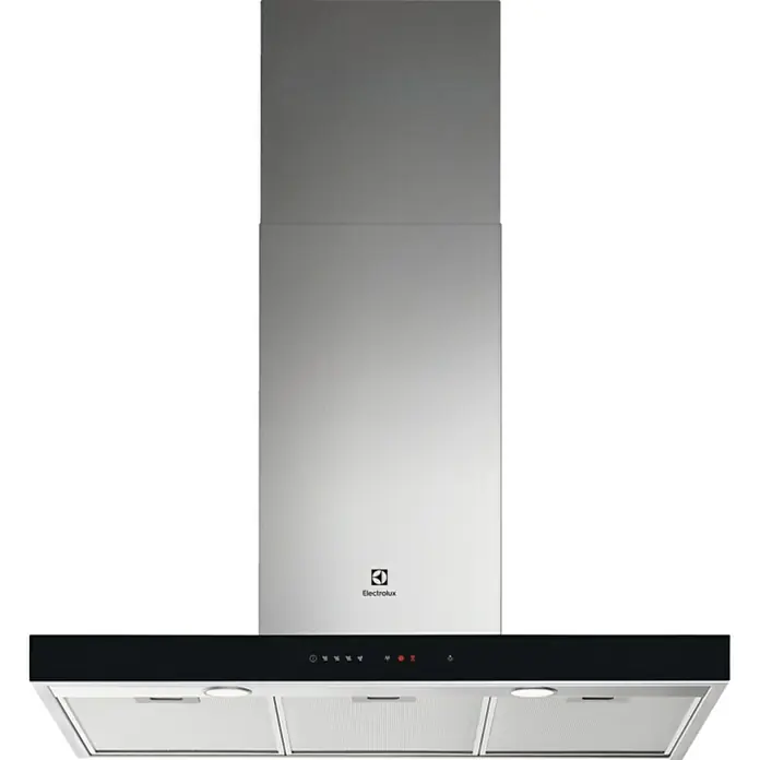 Electrolux Campana decorativa LFT769X - Ancho: 89,9 cm, Potencia de aire máx.: 615 m³/h, Acero inoxidable/Negro