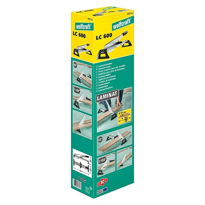 Wolfcraft Laminatschneider LC 600 - Geeignet für: Laminat, Schnittbreite: 465 mm, Material: Aluminium