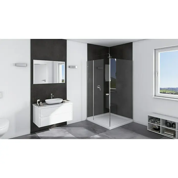 SanDesign Alu-Verbundplatte - 100 x 250 cm, Schiefer - Stimmungsaufnahme