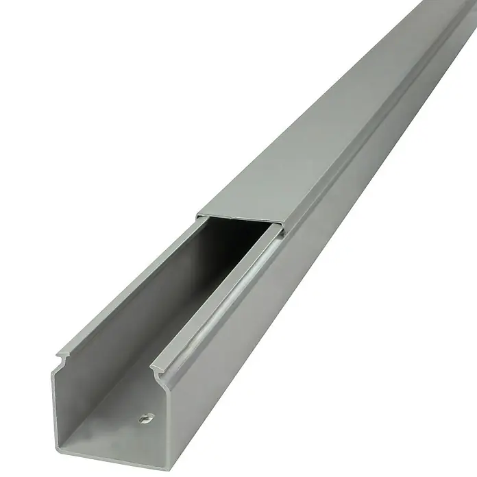 REV Canaleta para cables - L x An x Al: 2 m x 40 mm x 40 mm, Gris