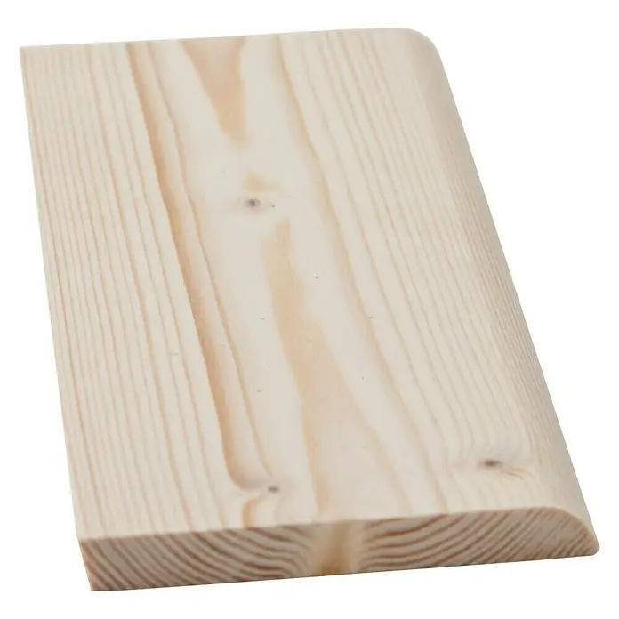 Rodapié barnizado - 240 cm x 10 mm x 70 mm, Madera de abeto