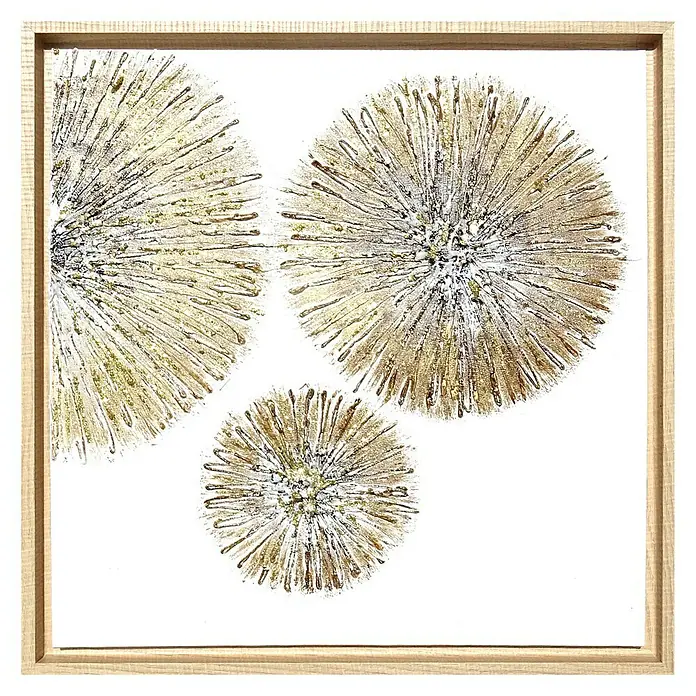 Cuadro pintado a mano y enmarcado Tres bolas - Three balls, An x Al: 44,5 x 44,5 cm
