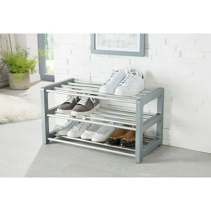 Ruco Schuhregal Trend - L x B x H: 60 x 33 x 32 cm, Silber, Anzahl Böden: 3 Stk. - Anwendungsbeispiel