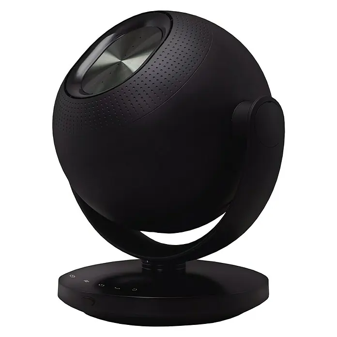 Proklima Stolni ventilator - Crne boje, 24 x 30,9 x 34 cm, LED zaslon - Pogled sprijeda