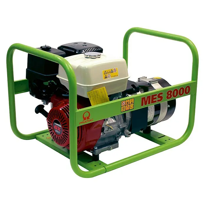 Pramac Generador MES8000 400 V trifásico - 5.600 W, Volumen del depósito: 6,1 l