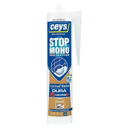 Ceys  Silicona para sanitarios y cocinas Stop moho