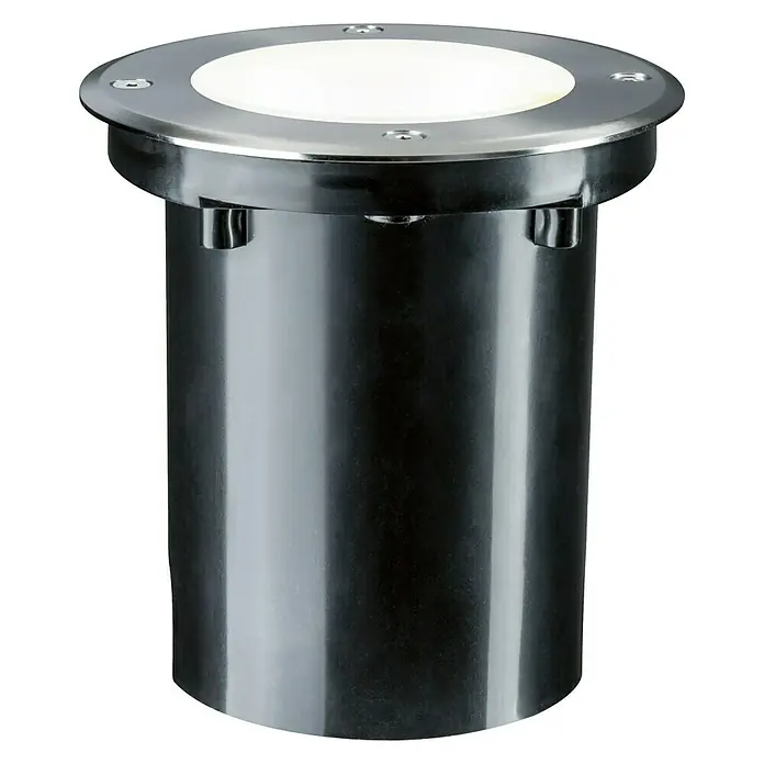 Paulmann Plug & Shine LED-Gartenspot - 6 W, Warmweiß, IP67, Ø x H: 14 x 15 cm, Abstrahlwinkel: 20 ° - Vorderansicht