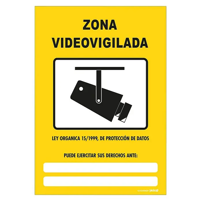 Pickup Señal de precaución - Motivo: Zona videovigilada, 23 x 33 cm