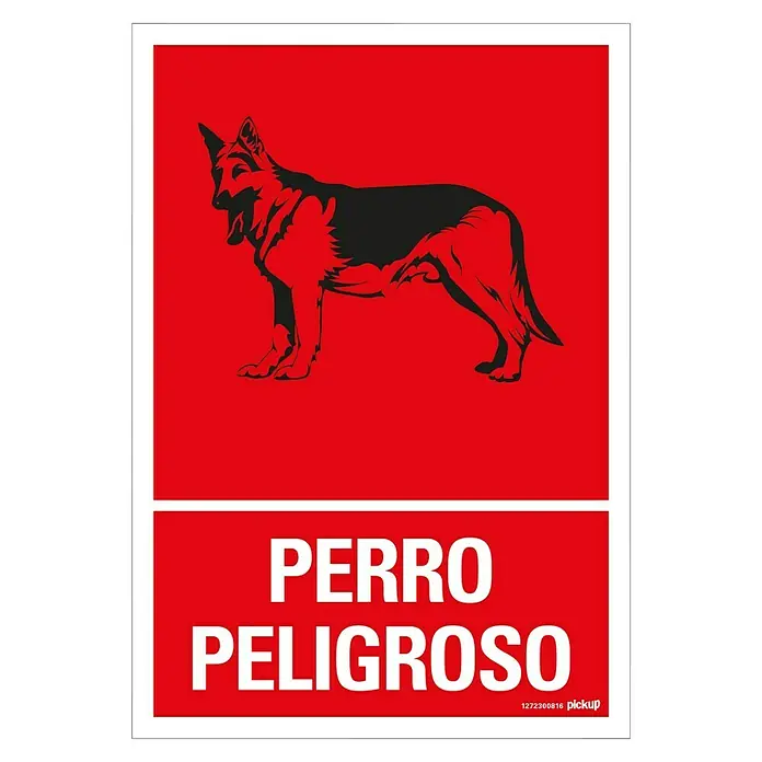 Pickup Señal de precaución - Motivo: Perro peligroso, L x An: 33 x 23 cm