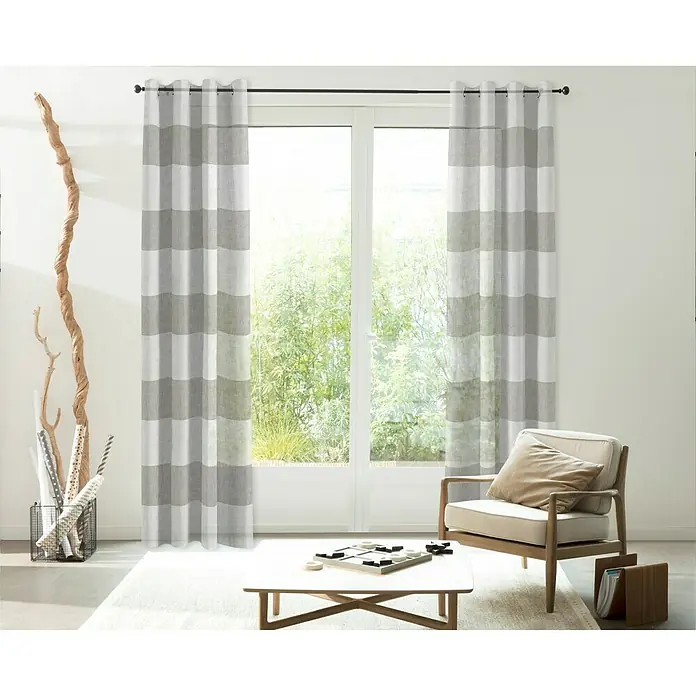 Visillo para ventana Laos - 140 x 280 cm, 100% poliéster, Lino