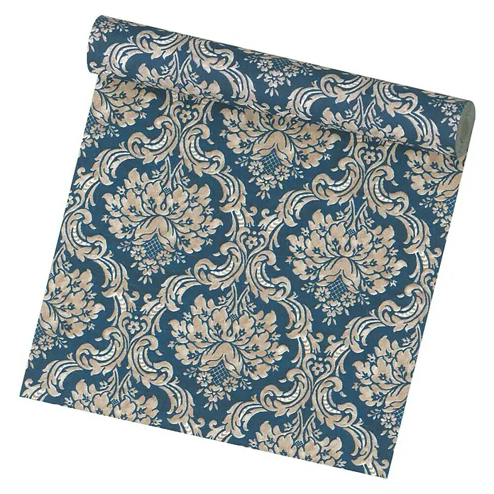 AS Creation Vliestapete Paradise Garden - Blau, Ornament, 10,05 x 0,53 m - Vorderansicht