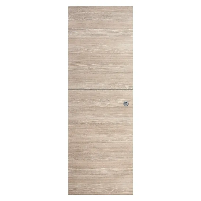 Puerta corredera de madera Roble Gris 200 - 72,5 x 203 cm, Roble Gris, Macizo, Con uñero