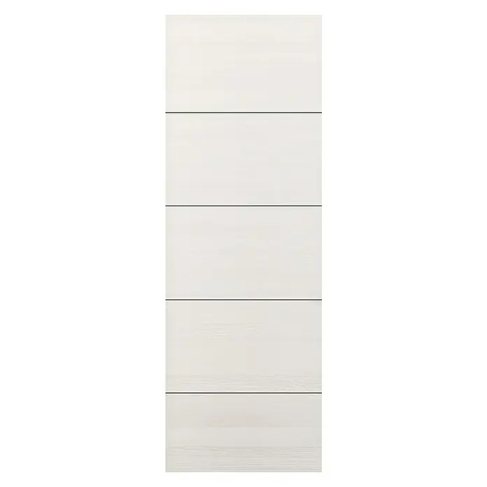Puerta corredera de madera Fresno Eslovenia 400 - 82,5 x 203 cm, Blanco, Macizo