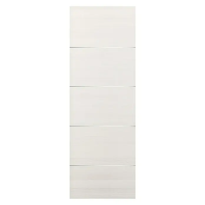 Puerta corredera de madera Fresno Eslovenia 400AL - 72,5 x 203 cm, Blanco, Macizo