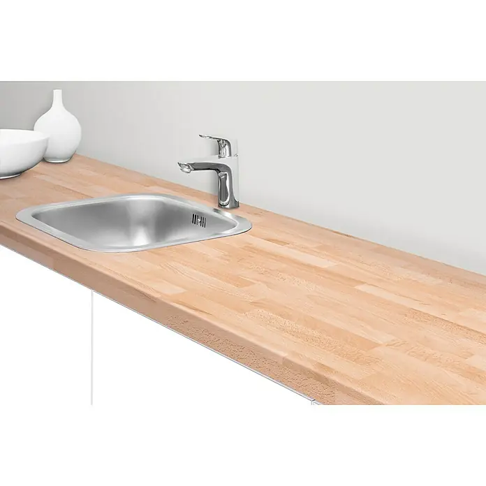 Resopal Basic Küchenarbeitsplatte nach Maß - Beech Board, Max. Zuschnittsmaß: 365 cm, Stärke: 3,8 cm, Breite: 90 cm