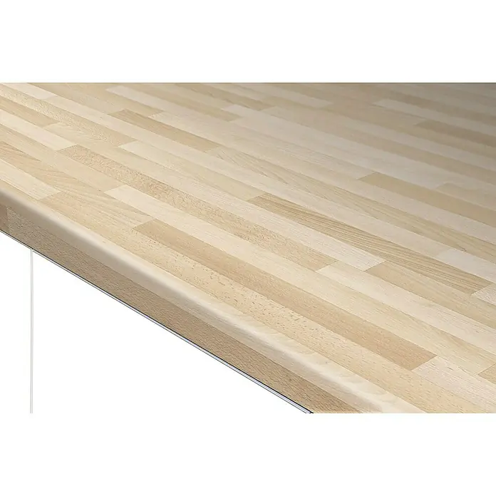 Resopal Encimera de cocina - Block Board Beech, Longitud máxima de la encimera: 365 cm, Espesor: 38 mm, Ancho: 90 cm