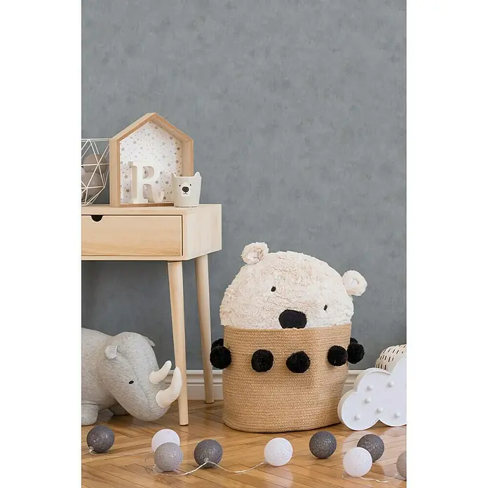 AS Creation Boys And Girls 6 Papiertapete - Grau, Uni, 10,05 x 0,53 m - Stimmungsaufnahme