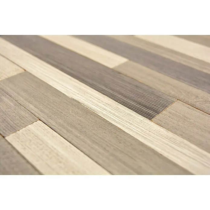 Selbstklebemosaik Woodland SWM PW3 - 30 x 30 cm, Holz, Grau - Detailaufnahme