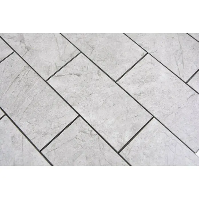 Selbstklebemosaik SAM 4SW09MLM - 29,5 x 29 cm, Metall, Grau - Detailaufnahme