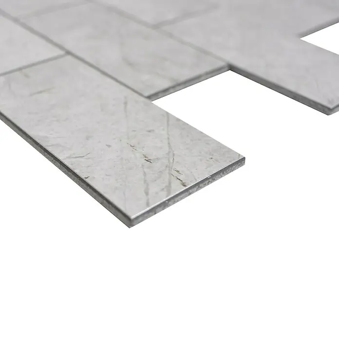 Selbstklebemosaik SAM 4SW09MLM - 29,5 x 29 cm, Metall, Grau - Detailaufnahme