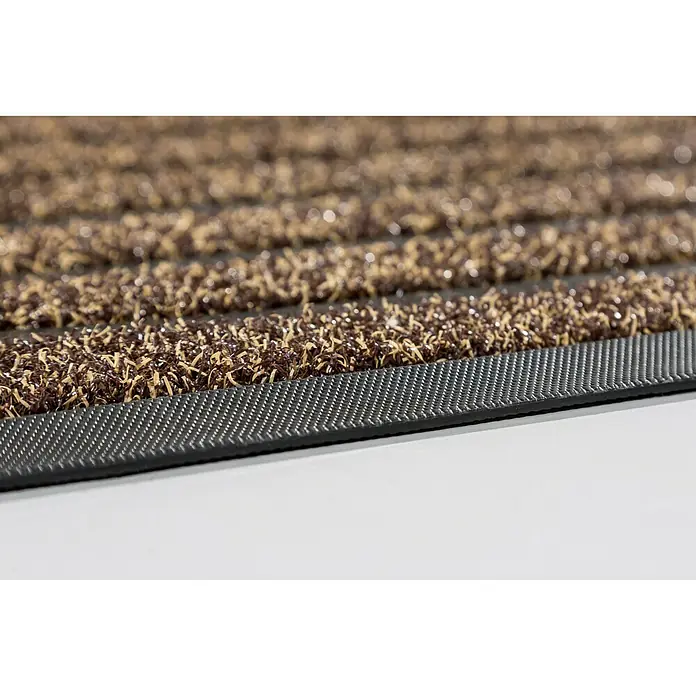 Astra Fußmatte Scraper Line - Streifen, Schwarz/Natur, 75 x 45 cm, 100 % Polypropylen