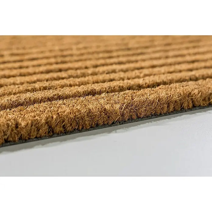 Astra Kokosfußmatte Coco Home - Streifen, Kokosbraun/Schwarz, 60 x 40 cm, 50 % Kokos, 50 % Gummi
