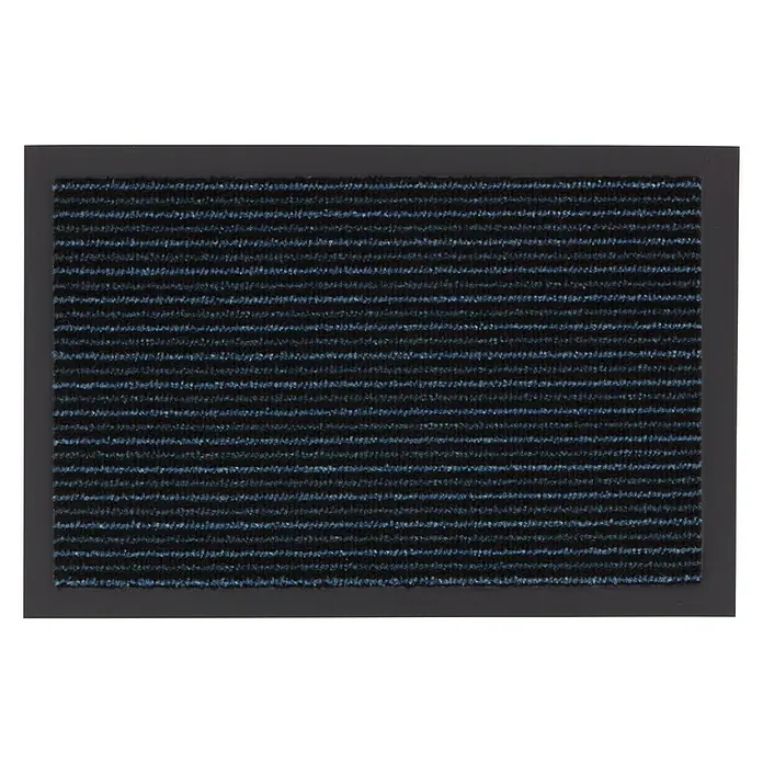 Astra Fußmatte Jade - Streifen, Schwarz/Blau, 60 x 40 cm, 100 % Polypropylen