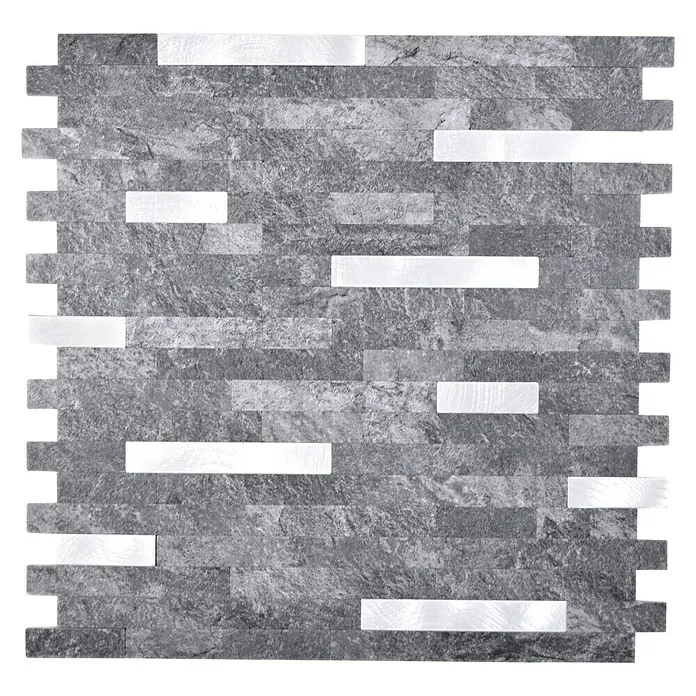 Selbstklebemosaik SAM 4IL22BS - 30 x 29 cm, Vinyl, Schwarz/Silber - Vorderansicht