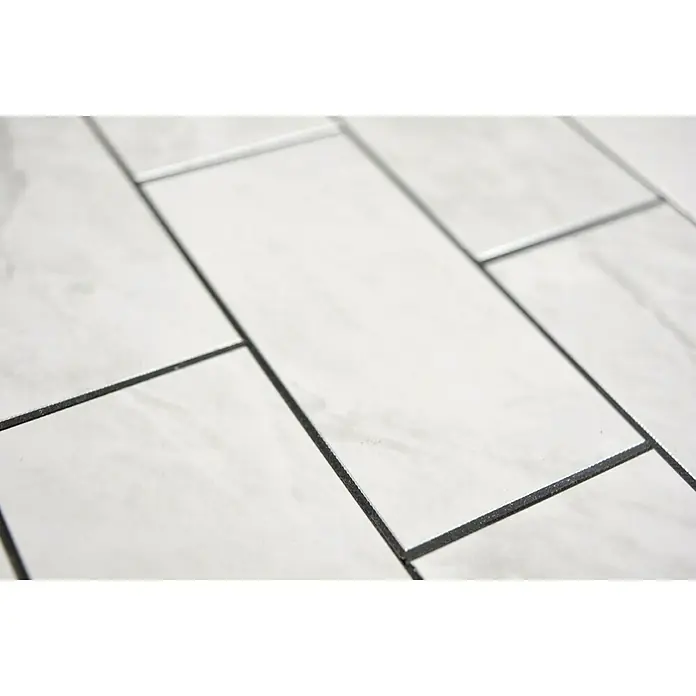 Selbstklebemosaik SAM 4SW11CLG - 29,5 x 29 cm, Metall, Weiß - Detailaufnahme