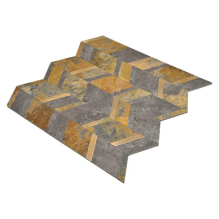 Selbstklebemosaik SAM 4AR48MRG - 28 x 29 cm, Vinyl, Gold/Grau - Ansicht von oben