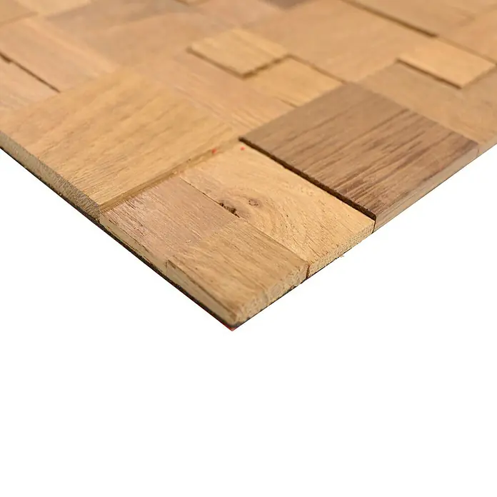 Selbstklebemosaik Wood SWM MC33N - 30 x 30 cm, Holz, Braun - Detailaufnahme